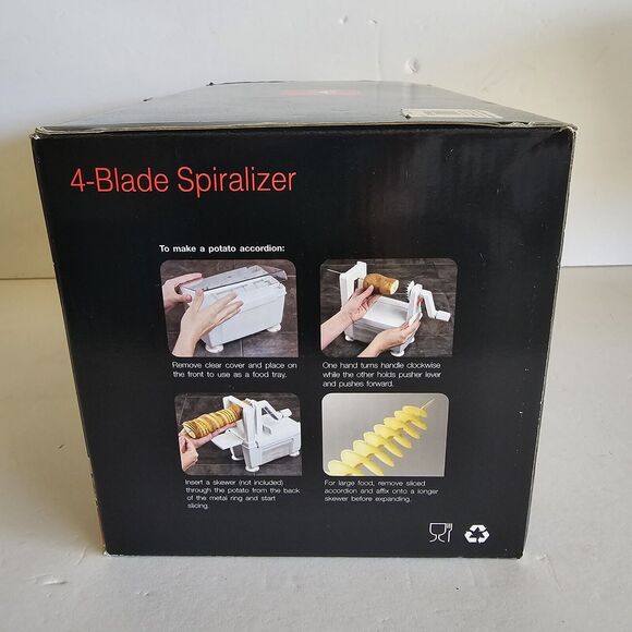 Paderno 4-Blade Veggie Spiralizer White Series Model A4982800 NIB - Picture 2 of 6